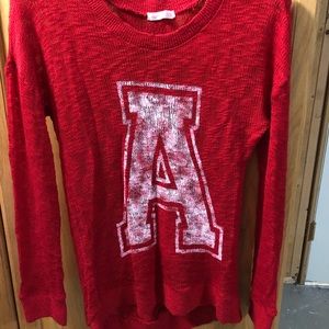 Sweater with letter A